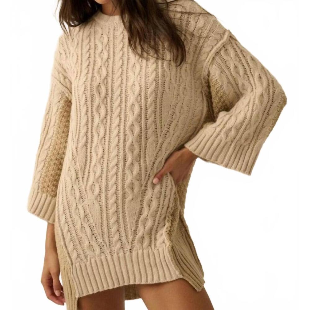NEW PROMESA honey sweater mini dress in cream - Picture 1 of 5